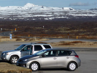 Our hire car in Iceland