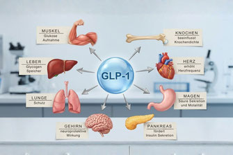 GLP-1 Abnehmen Sättigung Appetit Blutzucker Stoffwechsel