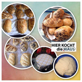 Frische Broetchen mit Backmalz wie vom Baecker