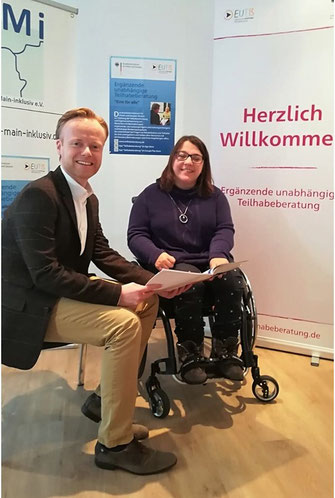 Jan Metzler MdB und Stefanie Geiser im Gespräch. Foto: Florian Wenskus.