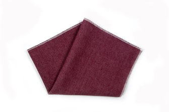 Einstecktuch in dunkel rose- rot - jeans