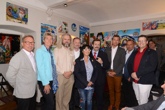 LAbg. Josef Wiesinger, NR Martina Diesner-Wais, StR Martin Litschauer, Dir. Günter Steindl, Georgia Kazantzidu, Werner Gruber, Herbert Kolinsky, NR Alois Kainz, Matthias Laurenz Gräff (Photo Günther Winkler)