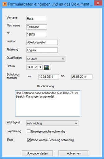 Integrierte elektronische Formulare