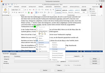 Textbaustein-Editor