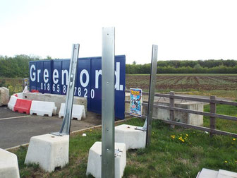 The Bicester Village park and ride entrance clearly not ready for construction