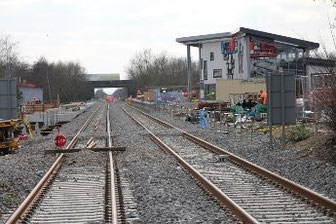 Work in progress, Bicester Town station, March 2015
