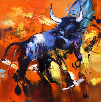 "Taureau vagabond" - 50x50