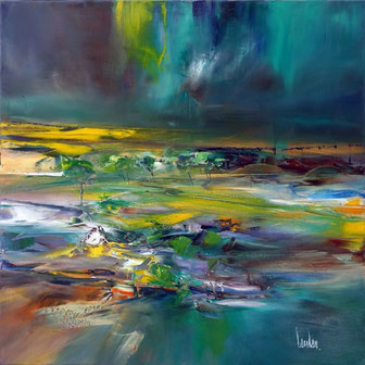 "Prisme vert" - 80x80
