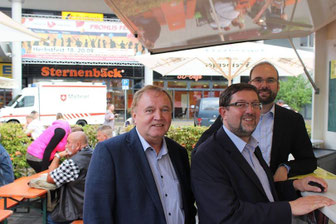 Jedes Jahr aktiv dabei (v.l.n.r.):  CDU-Stadtrat Dietmar Haßler, Andreas Lämmel MdB und Christan Piwarz MdL