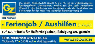 Ferienjob / Aushilfen auf 450 Euro-Basis