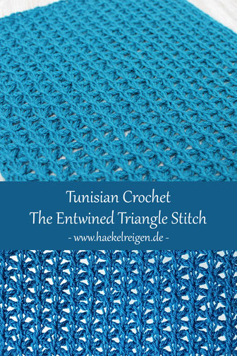 Pin Entwined Triangle Square Pattern Tunisian Crochet Haekelreigen