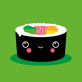 Sushi Maki – Illustration für’s Kinderzimmer