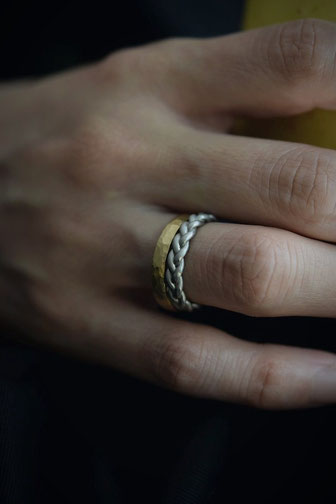 tsuchime ring との重ね付け