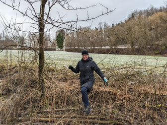 Karin S. beim Platzschaffen