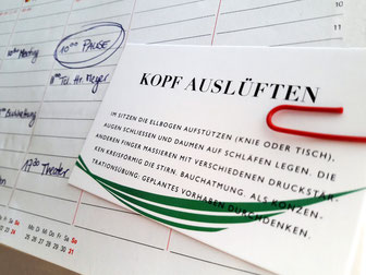 Trag Dir Pausen in den Kalender ein!