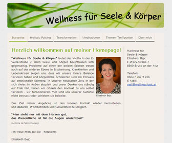 Startseite von Homepage von Elisabeth Bajc
