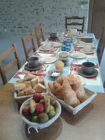 petit dejeuner au domaine de la rue