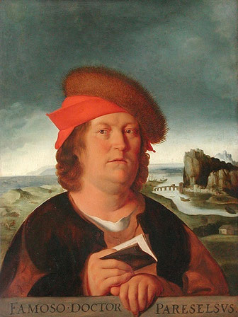 Darstellung des Paracelsus in einem Gemälde von Quentin Massys