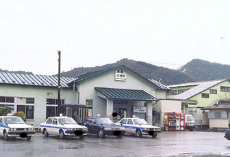 震災前の大槌駅(1990年撮影)