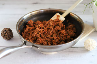 Hackfleisch anbraten im Edelstahl-Antihaft-Pfannenbräter von Pampered Chef anbraten