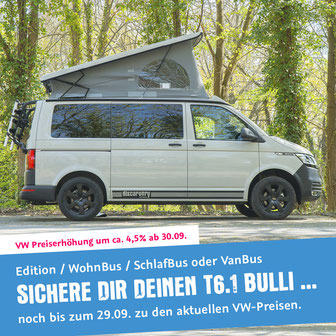 Jetz noch vor der 4,5 %igen Preiserhöhung durch VW bestellen!