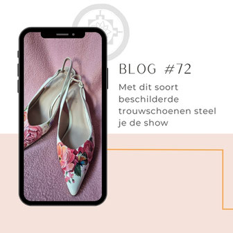 trouwpumps voor de bruid beschilderde