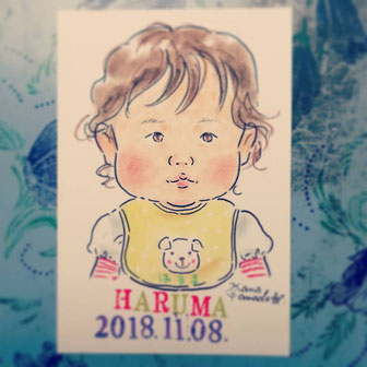 花菜ちゃんの世界に1枚だけの子ども似顔絵