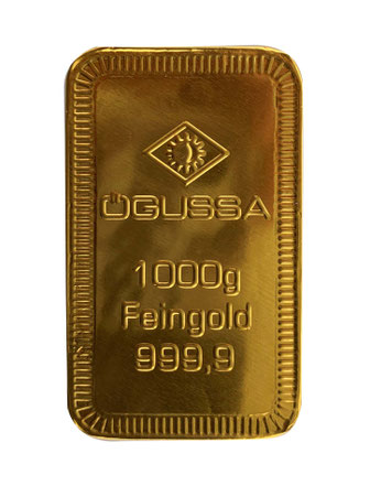 Goldbarren aus Schokolade mit eigenem Logo von DGUSSA individualisiert.