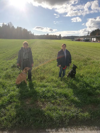 Patricia mit Lima und Corinne mit Nero