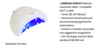 lampada sunuv1 48w per kit unghie eniinails 