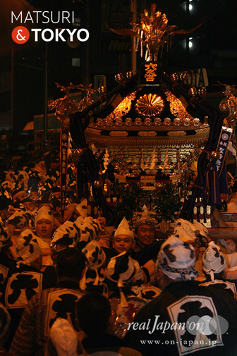 府中, 大國魂神社, くらやみ祭, 本社神輿渡御, 六之宮神輿, 写真, 千鳥帽子, 白丁
