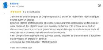 Avis 5 étoiles sur DDF Versailles