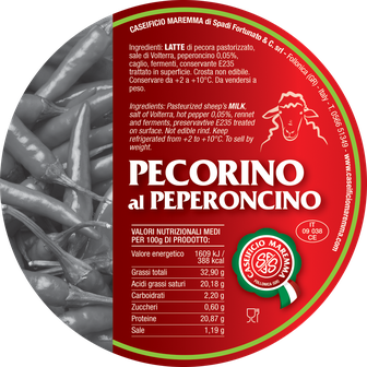 maremma pecorino pecora formaggio caseificio toscano toscana spadi follonica etichetta italiano origine latte italia nuovi sapori saporito aromatiche aromatizzato stagionato peperoncino