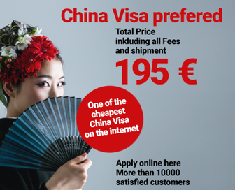 China Visa Preferred Application 175 Euro