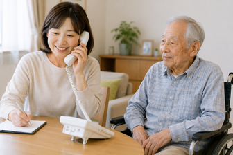 電話で申し込み