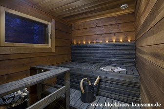 Holzhaus in Blockbauweise - Hausbau - Holzbau - Blockhausbau - Wohnblockhaus mit finnischer Sauna