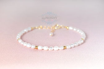 Sehr kleine seed Süßwasser Perlen Armband schmuckset gold silber