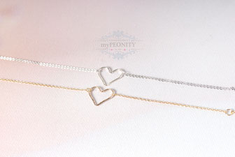 Sterlingsilber Love Armband gehämmerte Herz Gold valentinstag jahrestag