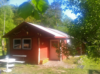 Ferienhaus Blockhaus Hütte am Wald See MV Mecklenburg