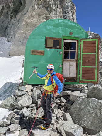 Torinohütte, Refugio Torino, Monte Bianco, Entrèves, Aiguille du Rochefort, Dome du Rochefort, Pointe Young, Pointe Marguerite, Pointe Hélène, Pointe Croz, Pointe Walker, Pointe Whymper, Grandes Jorasses, Überschreitung, Bivacco Ettore Canzio, Rif