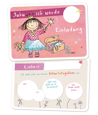 Einladungskarte Kindergeburtstag prinzessin