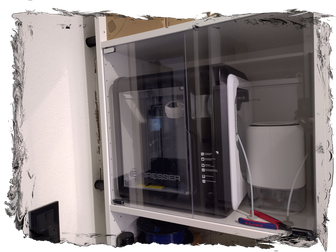 3D-Drucker im Kasten aufbewahren