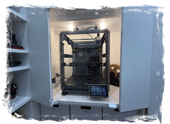 3D-Drucker im Kasten aufbewahren
