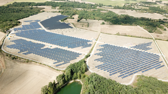 Exemple de bilan carbone d'un parc photovoltaïque suivant un déboisement.