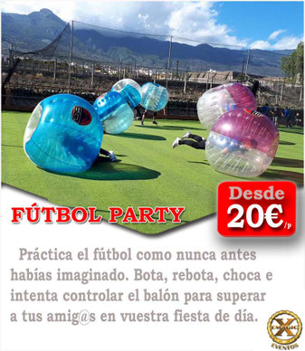 Una partida de bubble fútbol en tenerife
