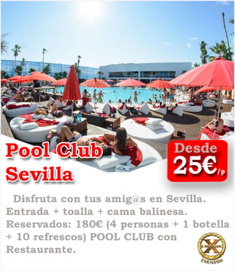 pack Tardeo en piscina en Sevilla
