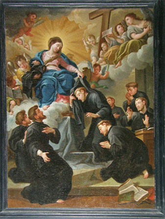 Belgodère - Eglise St Thomas - La Vierge remet l'habit aux Servites - anonyme XVIIIè s. copie d'Agostino Masucci