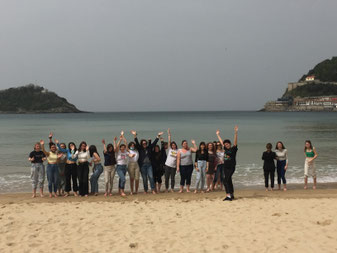 moment de détente sur la plage de la Concha à San Sebastián...