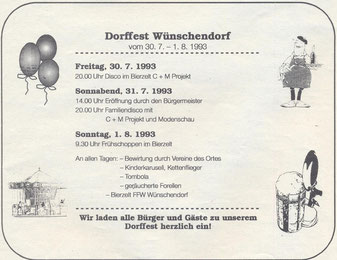 Bild: Dorffest 1993 Wünschendorf Erzgebirge 