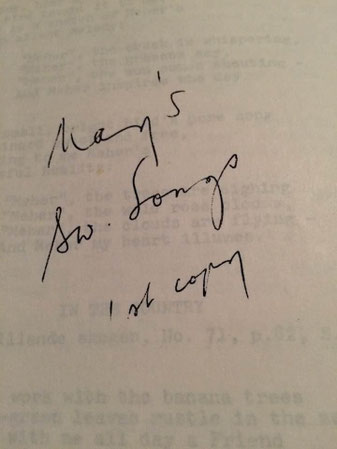 May's Swedish Songs - 1st copy. Image courtesy of Raine Eastman-Gannett.
